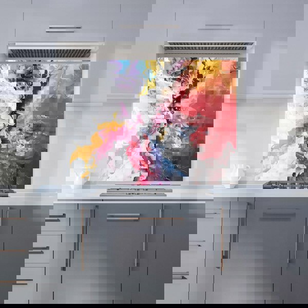 Warren Reed - Designer Explosive Colour Cascade Kitchen Splashback