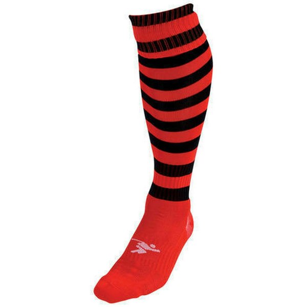 Precision Unisex Adult Pro Hooped Football Socks - Red/Black