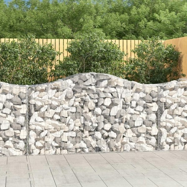 Berkfield Arched Gabion Baskets 5 pcs 200x50x100/120 cm Galvanised Iron