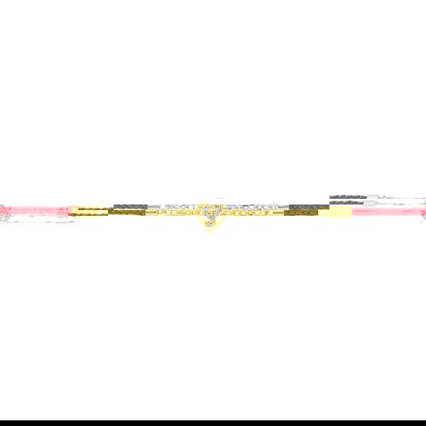 BLOOMTINE Mini Heart Gold Vermeil Silk Cord Bracelet