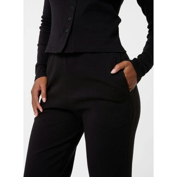 Pink Vanilla Wide Leg Ribbed Trousers