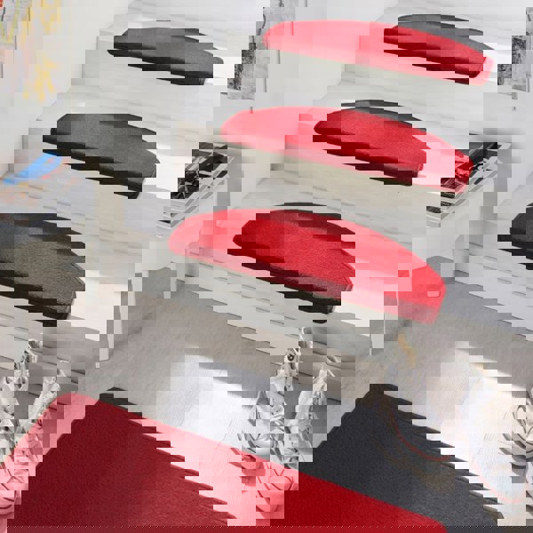 Modern Plain Red Rug – Soft Short Pile