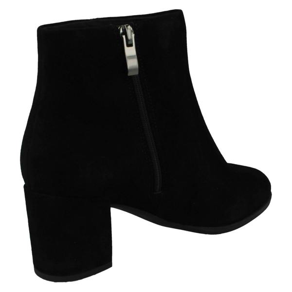 Clarks Ladies Clarks Elegant Heeled Ankle Boots Freva55 Zip