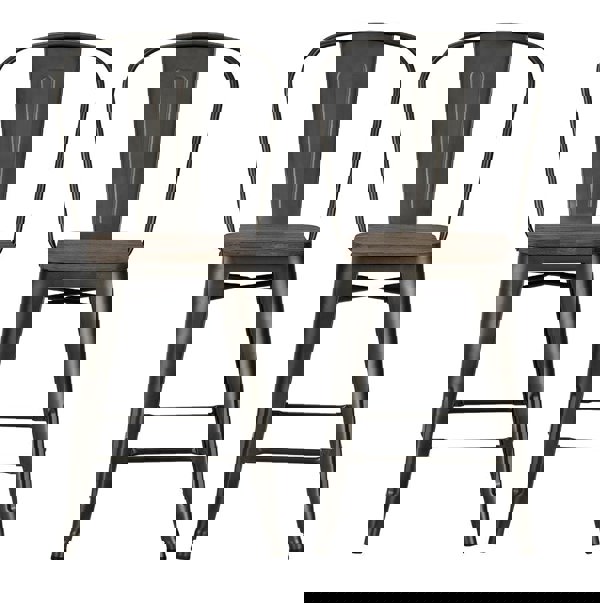 Dorel Home Luxor Counter Stool in Metal Bronze - 2 pieces