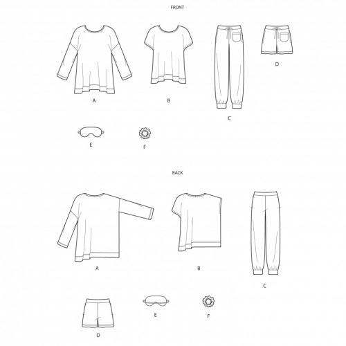Simplicity Sewing Pattern 9020, Tops, Trousers, Shorts for Women, A (XXS-XS-S-M-L-XL-XXL) - Easy