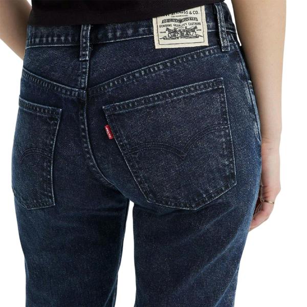 Levis Womens/Ladies Denim Mid Rise Straight Leg Jeans - Navy - 