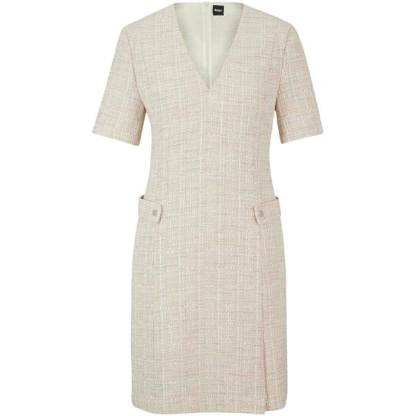 Boss Womens/Ladies V Neck Mini Dress - Brown - 