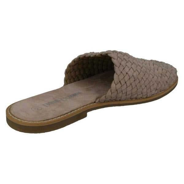 Leather Collection Ladies Leather Collection Weave Vamp Mules