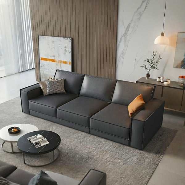 Slan Two Seater Sofa, Three Seater Sofa - Black-Weilai Concept-Weilai Concept