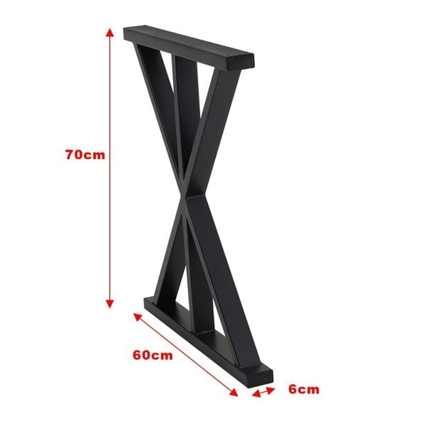 2 Pieces Black Metal Table Legs Heavy Duty Industrial Table Legs Table Legs Living and Home