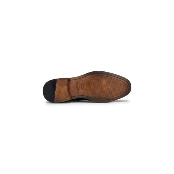 Justin Reess Everett - Men's Brown Polished Leather Cap Toe Derby Shoes