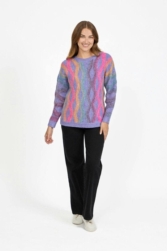 Mudflower Wavy Stitch Knit Jumper