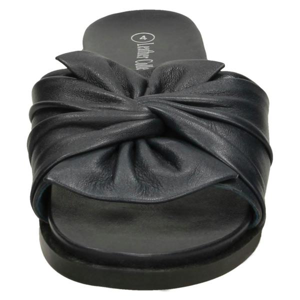 Leather Collection Ladies Leather Collection Twisted Vamp Mules F00203