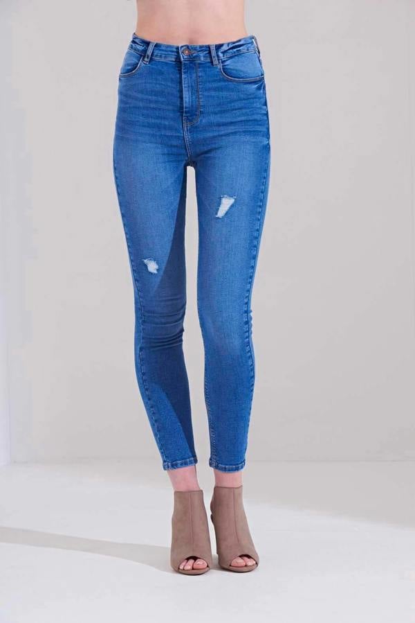 Urban Bliss Max Blue High Waist Distressed Skinny Jean