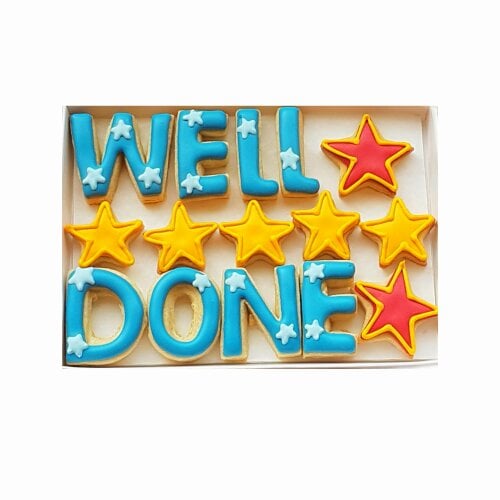 The Cookie Collaboration Hand-iced 'Well Done!' Cookie LETTERBOX GIFT