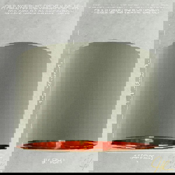 Olive Green Cotton 20" Floor/Pendant Lampshade with Shiny Copper Inner Image 6