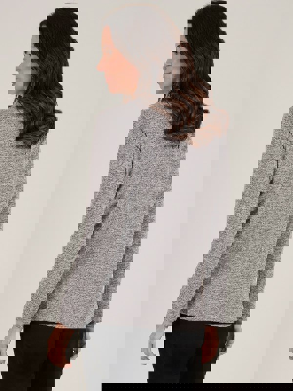 TIGI-Wear Embellished Solid Long Sleeve Top