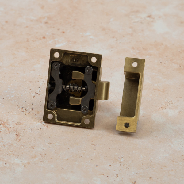 Handle & Home Satin Brass Cabinet Latch