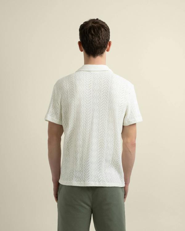 Larsson & Co Tait - Diamond Crochet Short Sleeve Shirt