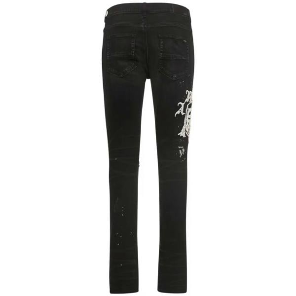 Amiri Wes Lang Reaper Logo Jeans   in  Black