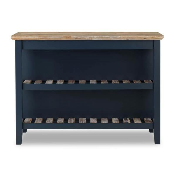 Statement Furniture Florence Breakfast Bar Kitchen Island with Shelves