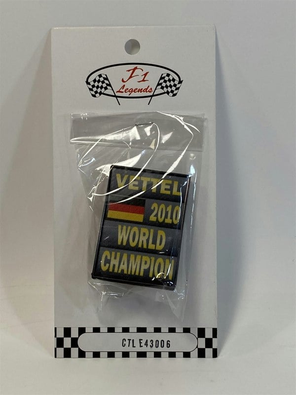 sebastian vettel 2010 world champion f1 board signage 1:43 scale cartrix 43006