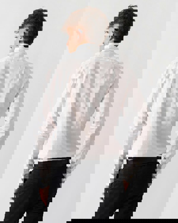 GANT Mens Slim Fit Long Sleeve Poplin Shirt - 110 White