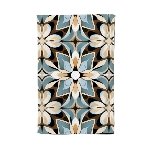 Warren Reed Beige And Brown Abstract Pattern Tea Towel