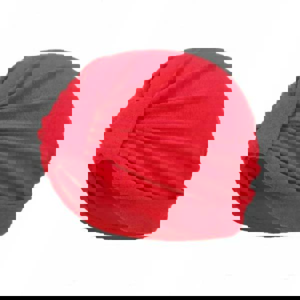 Red stretchy Fashy sauna cap with front knot detail