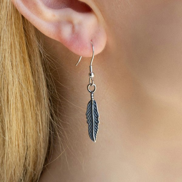 Mylee London Sterling Silver Feather Earrings