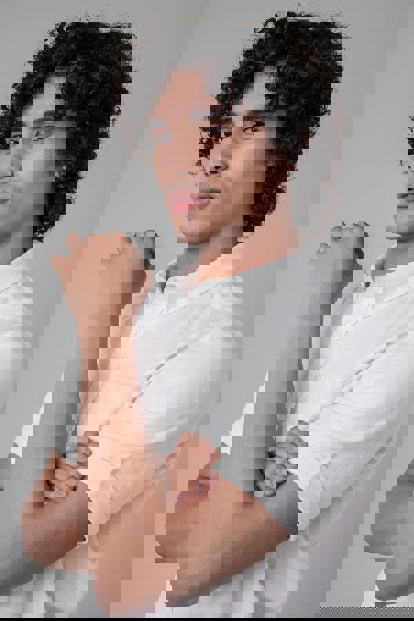 ENORSIA Mens Cotton Linen Roll-Up Sleeve Shirt