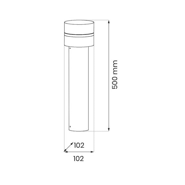 Milagro Mia Garden Post 1xE27 IP44 50cm