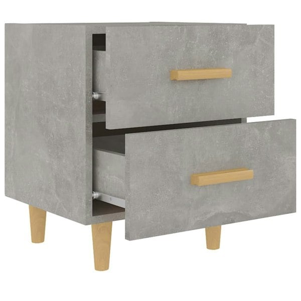 Berkfield Bed Cabinet Concrete Grey 40x35x47.5 cm