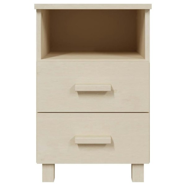 Berkfield Bedside Cabinets HAMAR 2 pcs Honey Brown 40x35x62 cm Solid Wood
