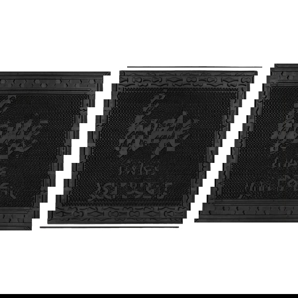 JVL Fauna Home Scraper Rubber Pin Doormat, 40x70cm, Black