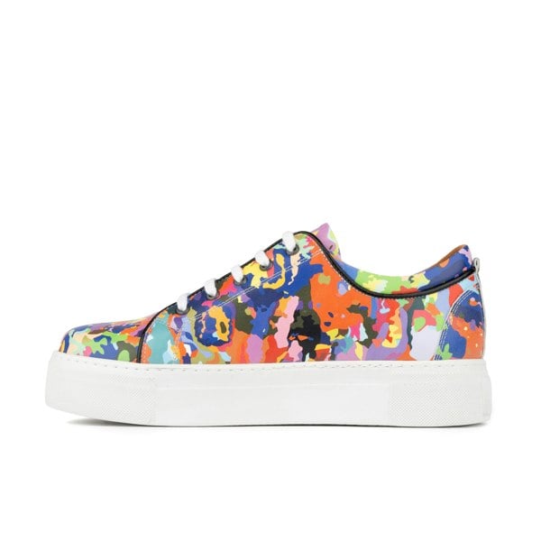 Embassy London Camila - Summer Colours - Women's white sole trainers in eye catching soft leather