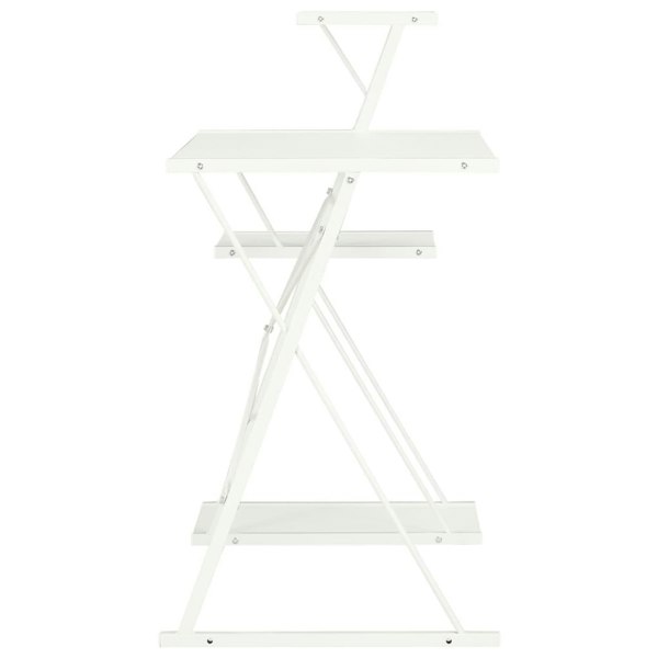 Berkfield Desk with Shelf White 116x50x93 cm