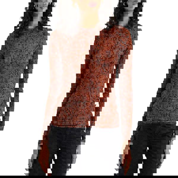 Nobody´s Child Womens/Ladies Spencer Animal Print Long-Sleeved Top - Brown/Black - 