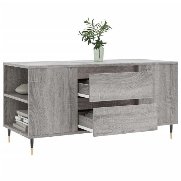 Berkfield Coffee Table Grey Sonoma 102x44.5x50 cm Engineered Wood