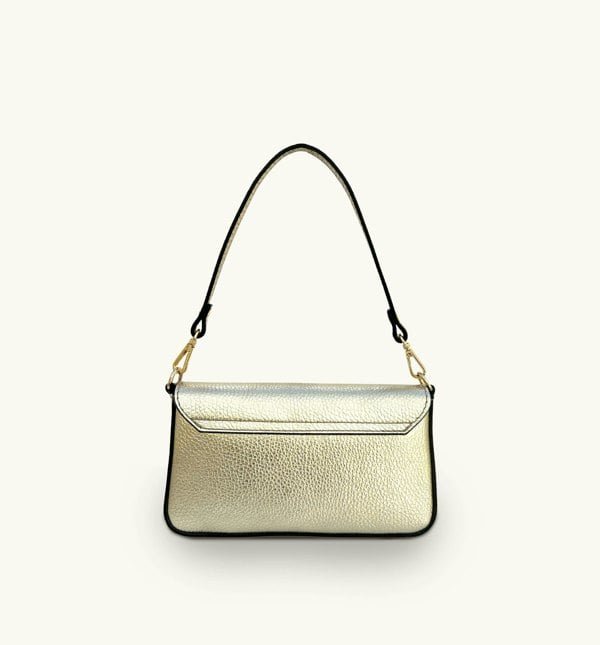 Apatchy London The Munro Leather Shoulder Bag - Gold