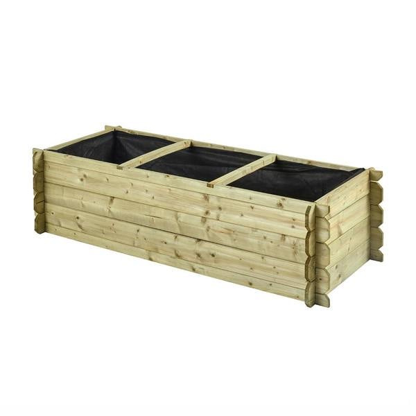 Cerland Basil Wooden Raised Bed 1.4m x 0.6m Pressure Treated Vegetable Growing Bed