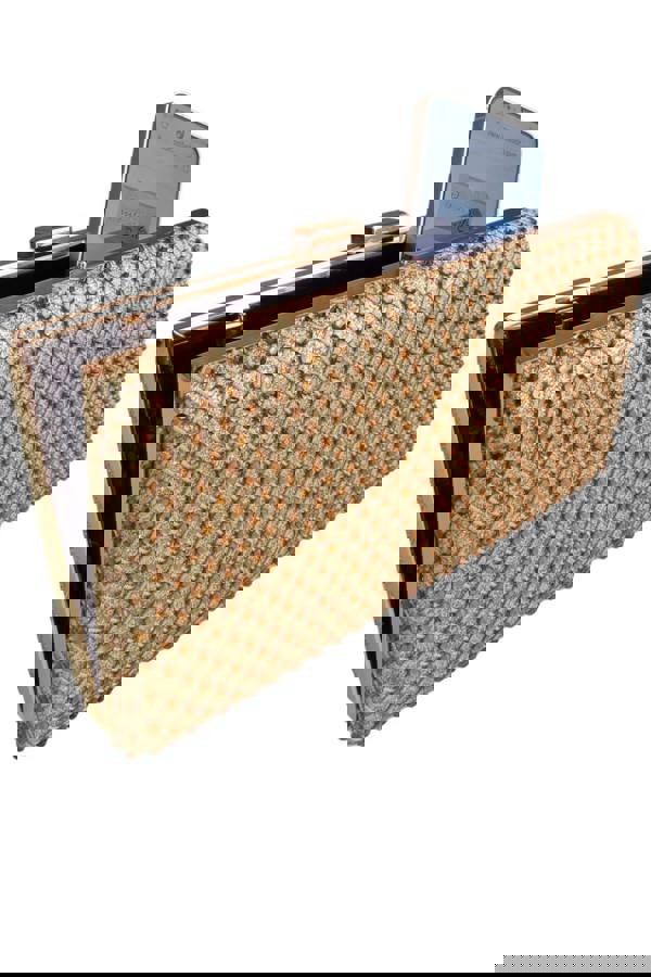 Paulo Due Diamante Lattice Clutch Bag