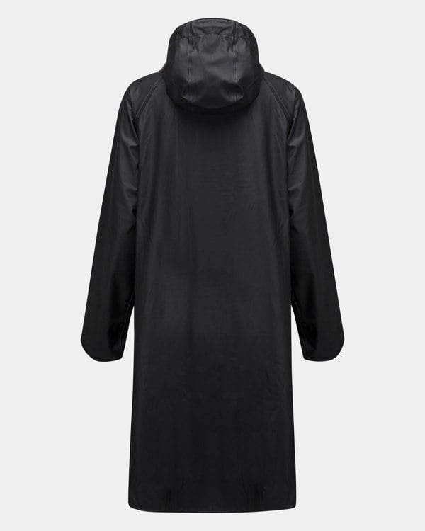 Ilse Jacobsen Rain Womens A-Line Rubberised Raincoat - Black 001