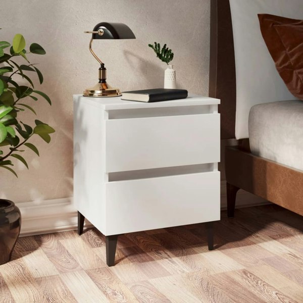 Berkfield Bed Cabinets 2 pcs White 40x35x50 cm Engineered Wood