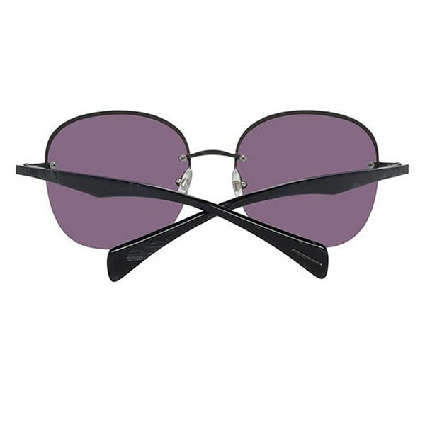 Yohji Yamamoto rimless sunglasses with purple lenses