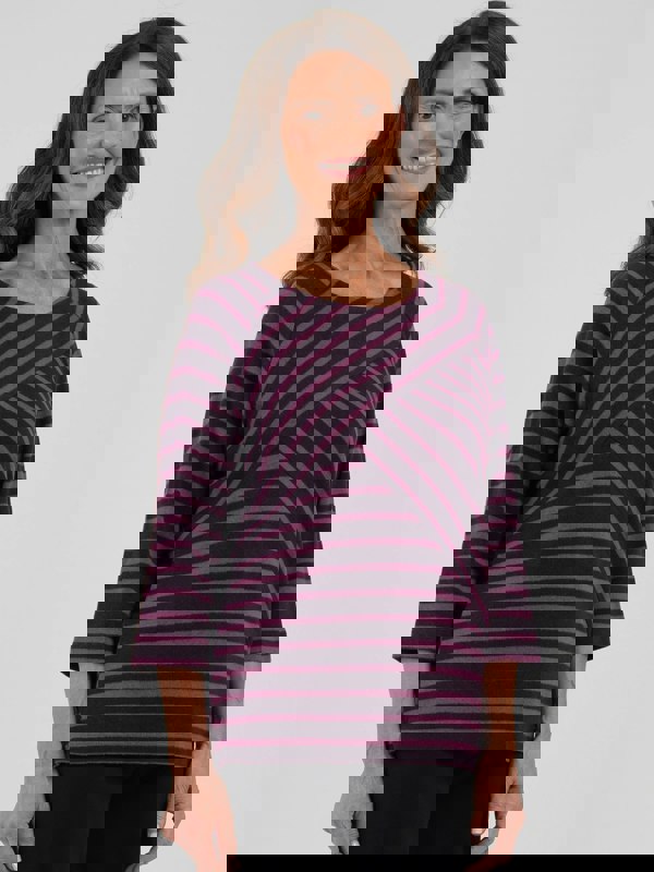 TIGI-Wear Cut And Sew Stripe Top