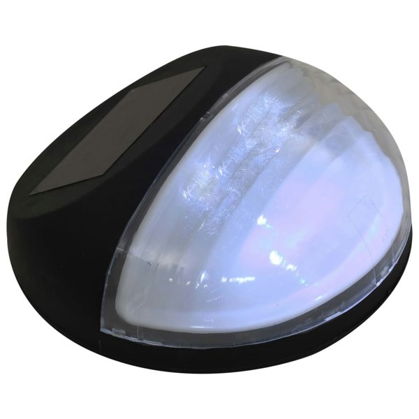 Berkfield Outdoor Solar Wall Lamps LED 24 pcs Round Black
