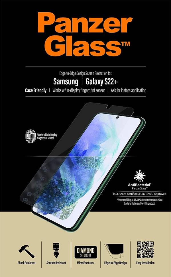 PanzerGlass Panzer Glass Screen Protector for Samsung Galaxy S22 Plus Black - 7294