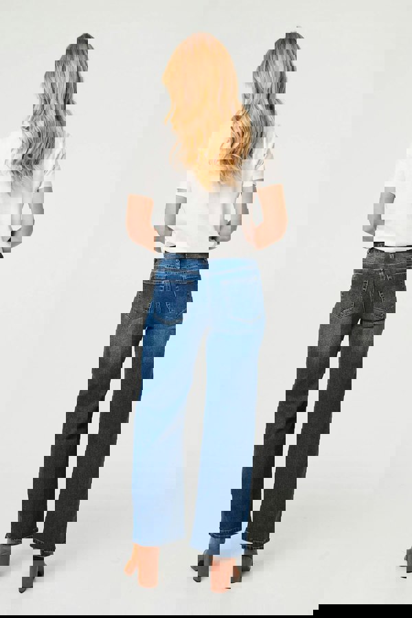 Blue | High Waist Wide Leg Jeans
