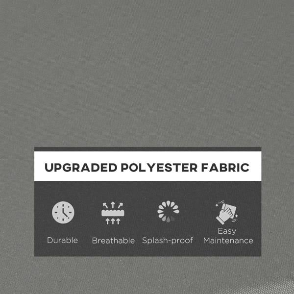 Dark grey upgraded polyester cushion fabric cover close-up with textured weave